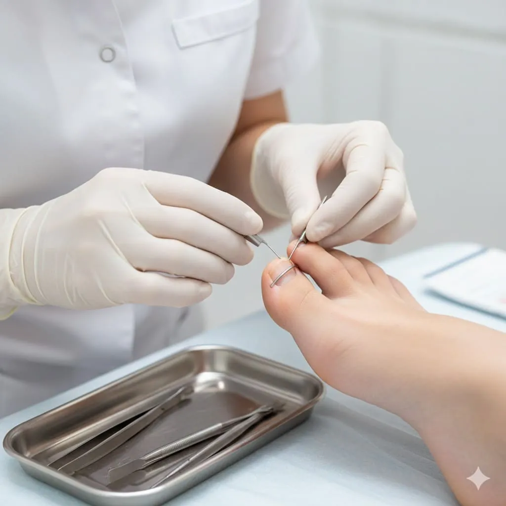 Nail correction and braces for ingrown nails
